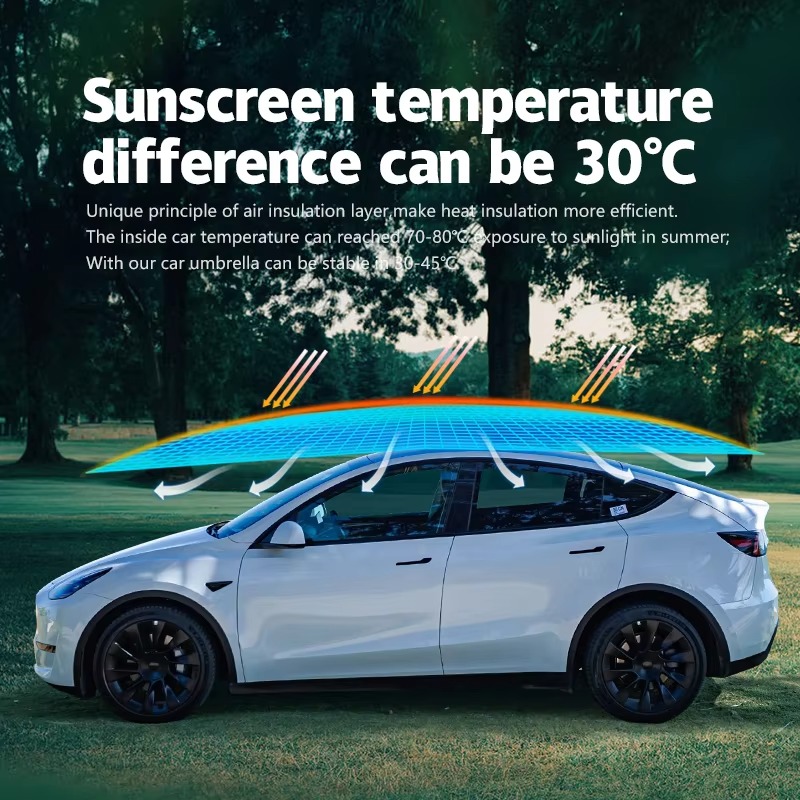 Automatic Car Sunshade - 屋外用在庫あり 3.8m ポータブルUVカット自動折りたたみ式サンシェード ルーフトップカーカバー カーアンブレラ カスタムロゴサイズ