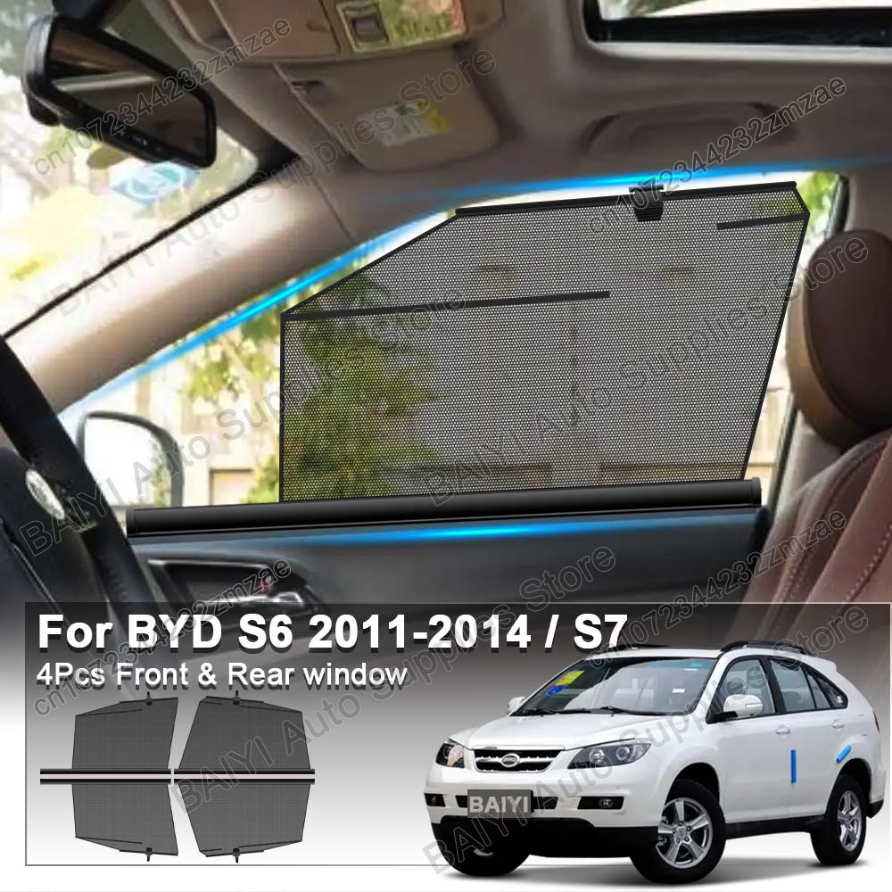 Automatic Car Sunshade - BYD S7/S6 2011-2014 車のサイドウィンドウ用車用サンシェード、自動窓カーテンの昇降、自動インテリア日よけアクセサリー