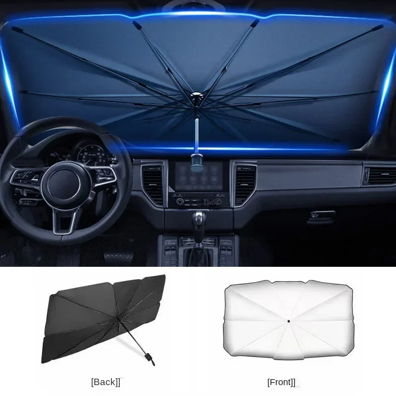 Automatic Car Sunshade - Baseus ウインドシールドサンシェード傘型ヘムエッジカバープロテクターパラソル車用夏用日よけフロントウィンドウサンシェード