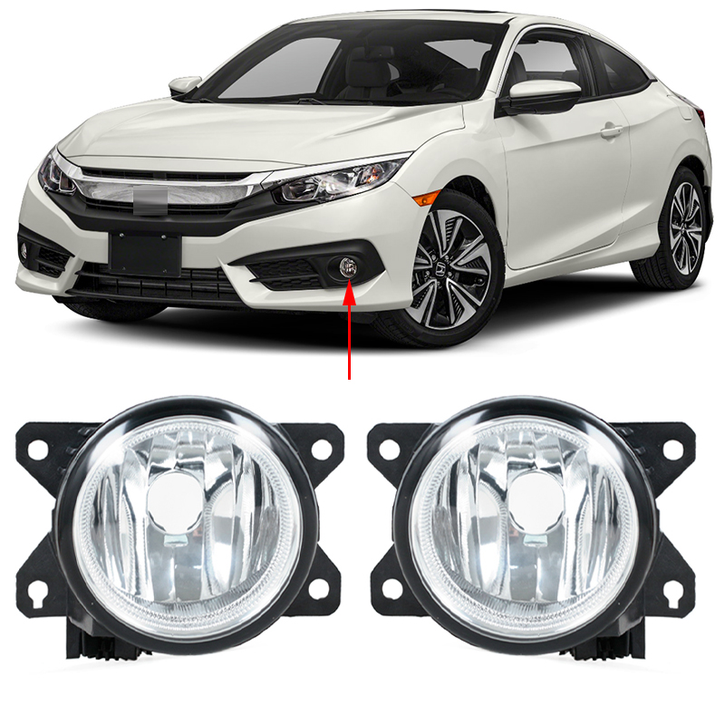 Car Accessories For Road Trip - 車のヘッドライト,車のアクセサリー,フォグライト,ホンダシビック2016 2017 2018,電球なし