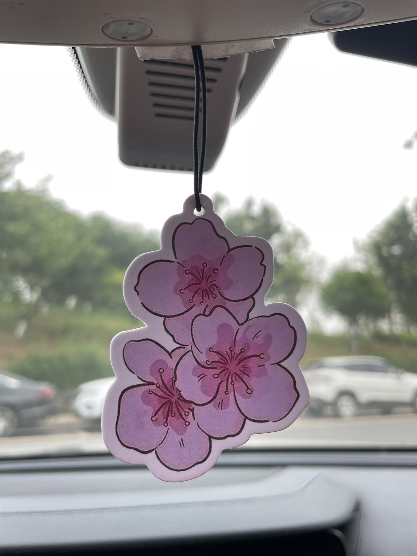 Car Accessories Juicy Couture - サクラ/フリージアフレッシュフレグランス五つ星ニュートラルカーパフューム＆無毒エアフレッシュナー | 天然エッセンシャルオイルとアロマセラピーセントタブレット（ノロイリ/グレープフルーツ/シダー） | 吊り下げ式で、ベントクリップとしても使用できる両用タイプ |