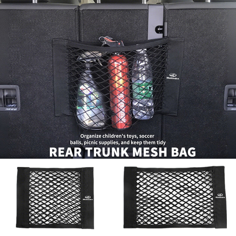 Car Accessories Xuv 300 - 車のトランクネットポケットメッシュバッグ収納ホルダー、マヒンドラkuv100、xuv700、xuv300、tuv300、ピックアップ4x4用自動車内装アクセサリー