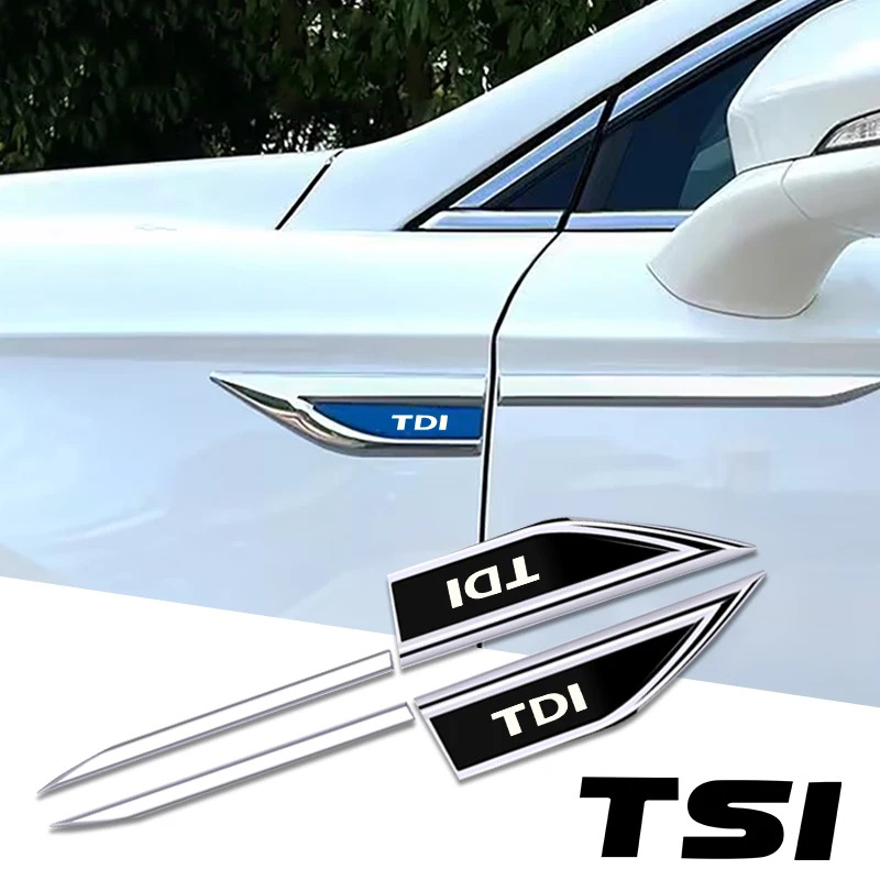 Car Accessories Quotes - 2 個カーアクセサリーサイドドアブレード車のステッカー vw フォルクスワーゲン TDI TSI