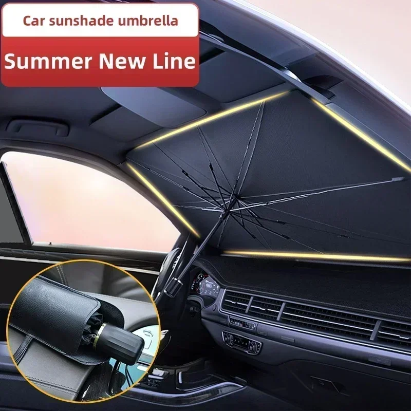 車のフロントガラス用サンシェード、折りたたみ式傘型日よけ、U - Automatic Car Sunshade のレビューと価格