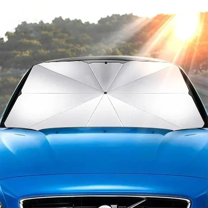 車のフロントガラス用サンシェード、折りたたみ式傘型日よけ、U - Automatic Car Sunshade のレビューと価格