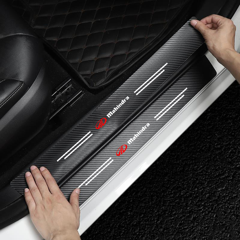 カーボンファイバー製カーゴバンパー保護ステッカー マヒンドラ - Car Accessories Xuv 300 のレビューと価格