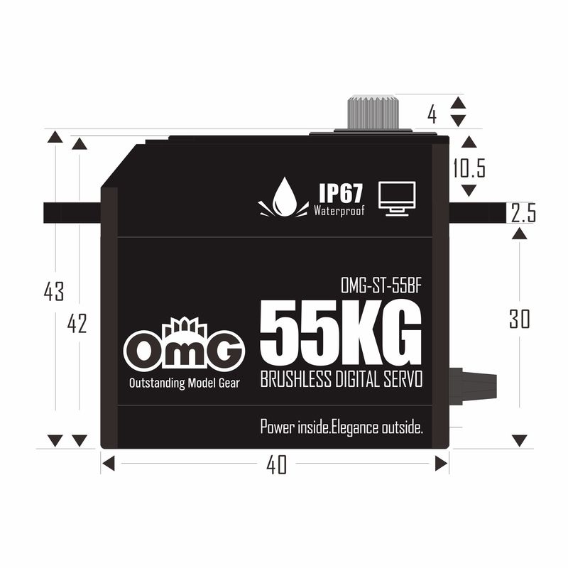 Omg 50kg サーボモーター Omg-St-55bf ブ - Car Accessories Omg のレビューと価格