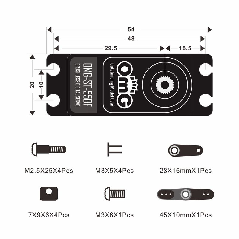 Omg 50kg サーボモーター Omg-St-55bf ブ - Car Accessories Omg のレビューと価格