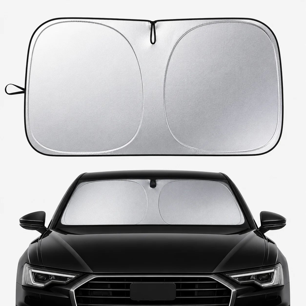 車のフロントガラスサンシェードカバー折りたたみ式フロントウィ - Automatic Car Sunshade のレビューと価格