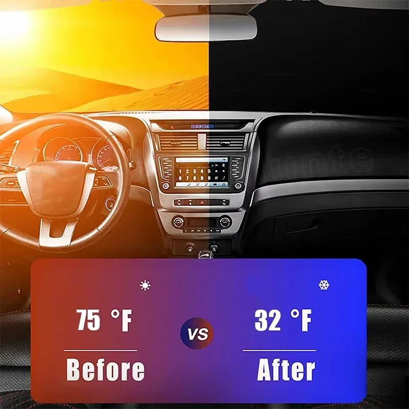 車のフロントガラスサンシェードカバー折りたたみ式フロントウィ - Automatic Car Sunshade のレビューと価格