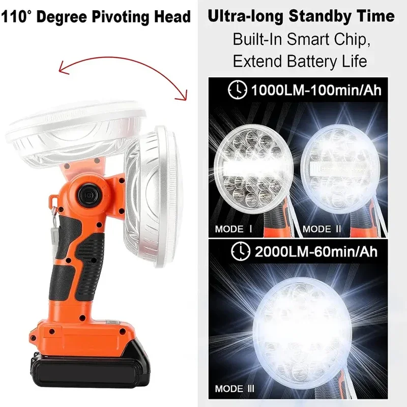 黒とデッカー用のLED作業灯,車の修理用懐中電灯,非常灯,現 - Car Accessories Job のレビューと価格