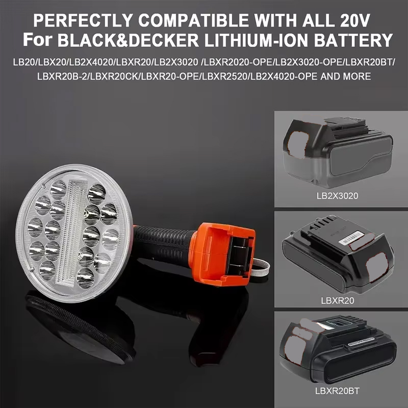 黒とデッカー用のLED作業灯,車の修理用懐中電灯,非常灯,現 - Car Accessories Job のレビューと価格